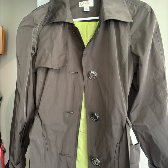 Talbots Brown Trench Coat Lightweight Classic - Picture 7 of 11